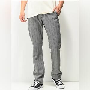 Empyre Sledgehammer Plaid Grey Chino Pants Size 32 X 32 Streetwear Punk Goth Emo